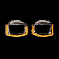 Установочный комплект MTF Light для Bi-LED линз — VW Passat 2016–2018, двойная U-форма, белая и жёлтая подсветка, комплект