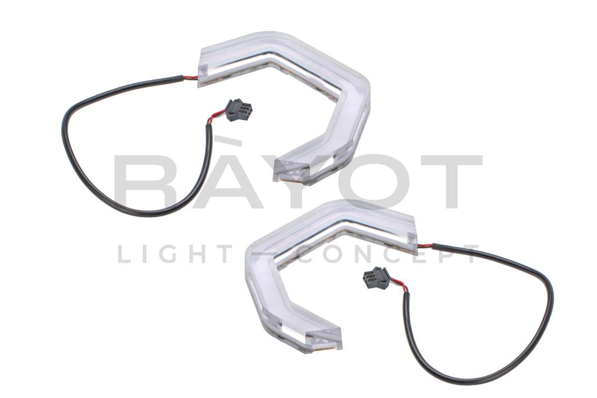 ДХО Angeley Eye B1 RUNNING G-STYLE White+Yellow, 12V, комплект 4 полукольца.
