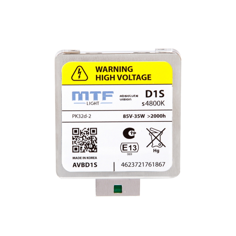 Ксеноновые лампы MTF Light ABSOLUTE VISION +50% — 85В, 35Вт, 4800K, 3800 лм, комплект 2 шт.