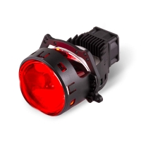 Светодиодные модули ближнего/дальнего света MTF Light  WideBeam + RED DEVIL EYES, линзованные, бескорпусные, 12В, 53/65Вт, 6000К, 3 дюйма, компл. 2шт.