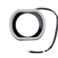 Ангельские глазки на линзу 3,0" белый+жёлтый, форма овал