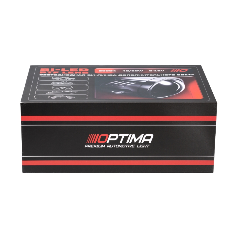 Светодиодные противотуманные фары OPTIMA Bi-LED PTF LENS 3.0 Светодиодные противотуманные фары OPTIMA Bi-LED PTF LENS 3.0" 6000K 12V 38/48W (крепление ВАЗ‑Priora) — комплект 2 шт.