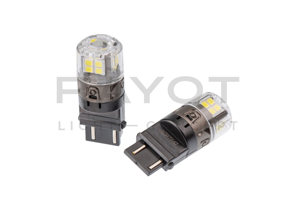 Светодиодные лампы Optima LED ОНИКС 3157, WHITE, 5500K, 650Lm, 12V, (P27/7W), комплект 2 шт.