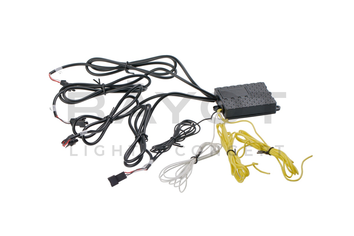 ДХО Angeley Eye B1 RUNNING G-STYLE White+Yellow, 12V, комплект 4 полукольца.