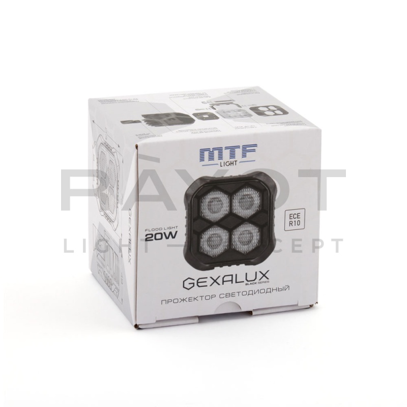 Светодиодный прожектор MTF LIGHT серия GEXALUX, 12-24В, 20Вт, 1800лм, 5700К, шт.