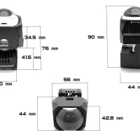 Модули дальнего света Aozoom ALMS-13-01, 1.5 Модули дальнего света Aozoom ALMS-13-01, 1.5", 12V, 19W, 5500K, ~1500/1800 лм