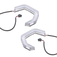 ДХО Angeley Eye B1 RUNNING G‑STYLE, 4 полукольца, 12V, 5500K/2800K (Белый+Жёлтый, компл. 4 шт)