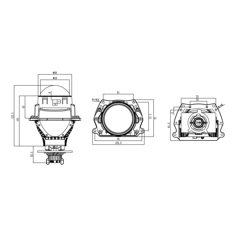 Светодиодные модули ближнего/дальнего света MTF Light DYNAMIC VISION Compact, линзованные, бескорпусные, 12В, 45ВТ, 5500К, 2.5 дюйма, компл. 2шт. Светодиодные модули ближнего/дальнего света MTF Light DYNAMIC VISION Compact, линзованные, бескорпусные, 12В, 45ВТ, 5500К, 2.5 дюйма, компл. 2шт.
