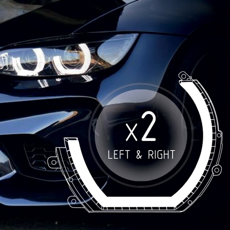 Светодиодные 3D ангельские глазки MTF light, 12В, 2.2Вт, 7000К, 260лм, компл.