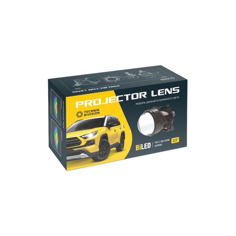 Светодиодные BiLED модули TECHNIK DIVISION, линзованные, бескорпусные, 12В, 45Вт, 4300К, 2.5 Светодиодные BiLED модули TECHNIK DIVISION, линзованные, бескорпусные, 12В, 45Вт, 4300К, 2.5", к-т.