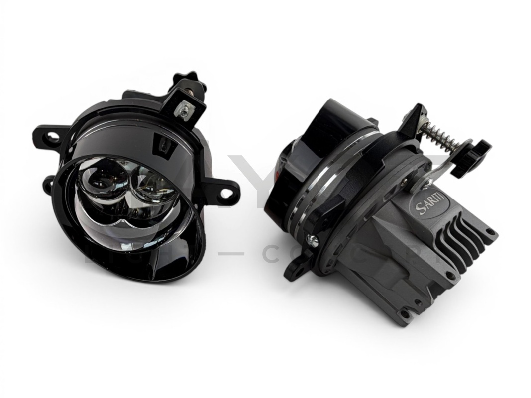 Светодиодные би-линзы в ПТФ SARITI N5, 3", 12V, 45/76W, 6000K (Крепл. toyota)