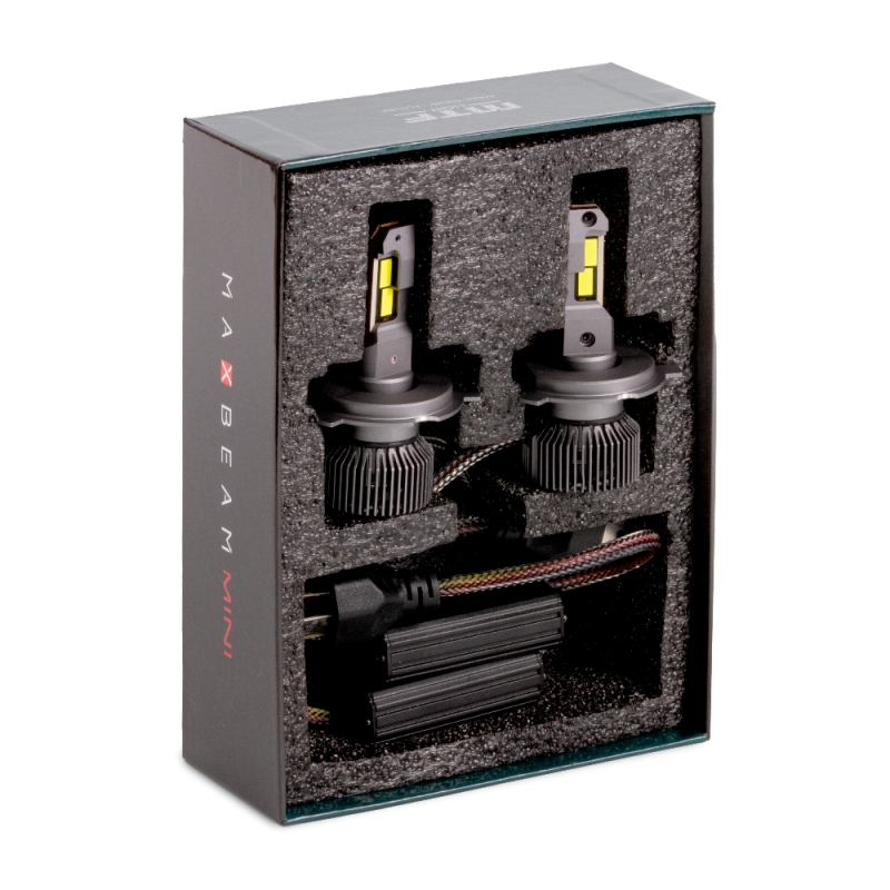 Светодиодные лампы MTF Light MaxBeam Mini, H4/H19, 6000K, 4500 лм, 45 Вт, комплект 2 шт.