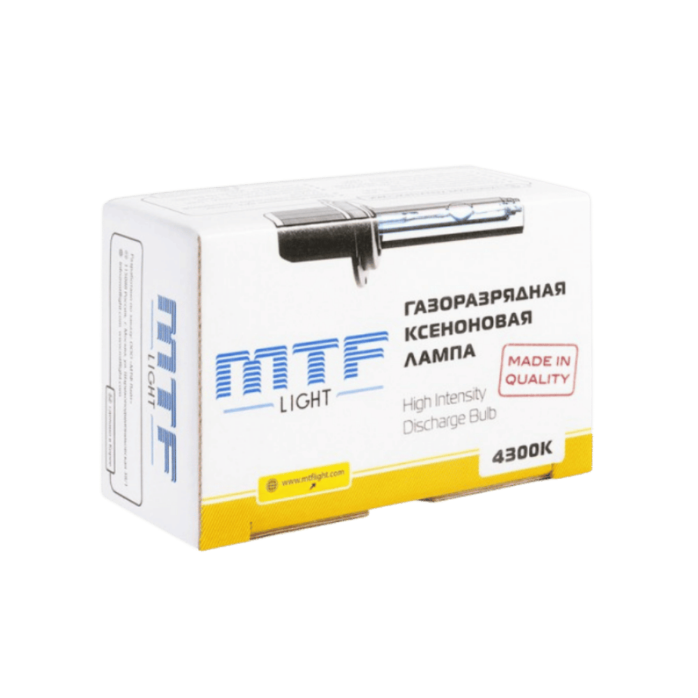 Ксенон лампа MTF Light 12В, 35Вт, 4300K / 5000K / 6000K 4300k x H7
