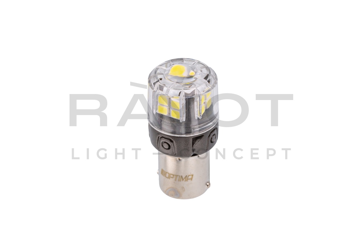 Светодиодные лампы Optima LED ОНИКС P21W, WHITE, 5500K, 650Lm, 12V, (BA15S), комплект 2 шт.