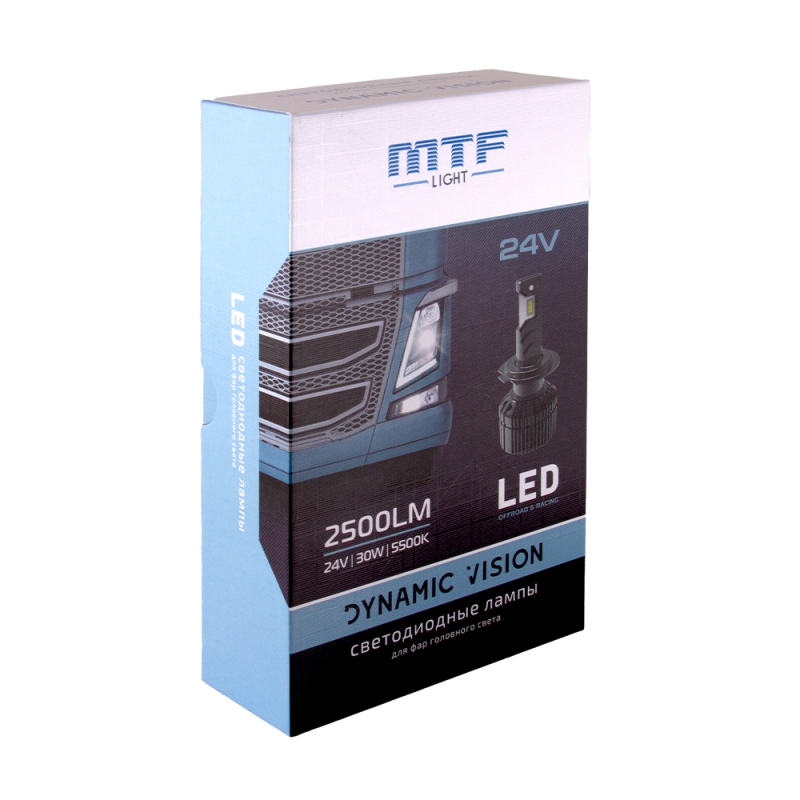 Светодиодные лампы MTF Light DYNAMIC VISION LED, H1, 24V, 5500K, 2500 лм, 28 Вт, комплект 2 шт.