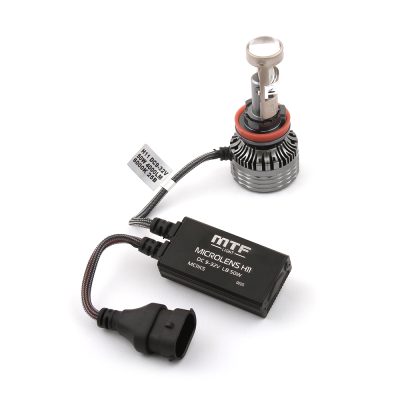 Светодиодные линзы H11/H8/H16 MTF LIGHT серии MicroLENS 12/24V, 55W, 6000K, 4000LM Светодиодные линзы H11/H8/H16 MTF LIGHT серии MicroLENS 12/24V, 55W, 6000K, 4000LM