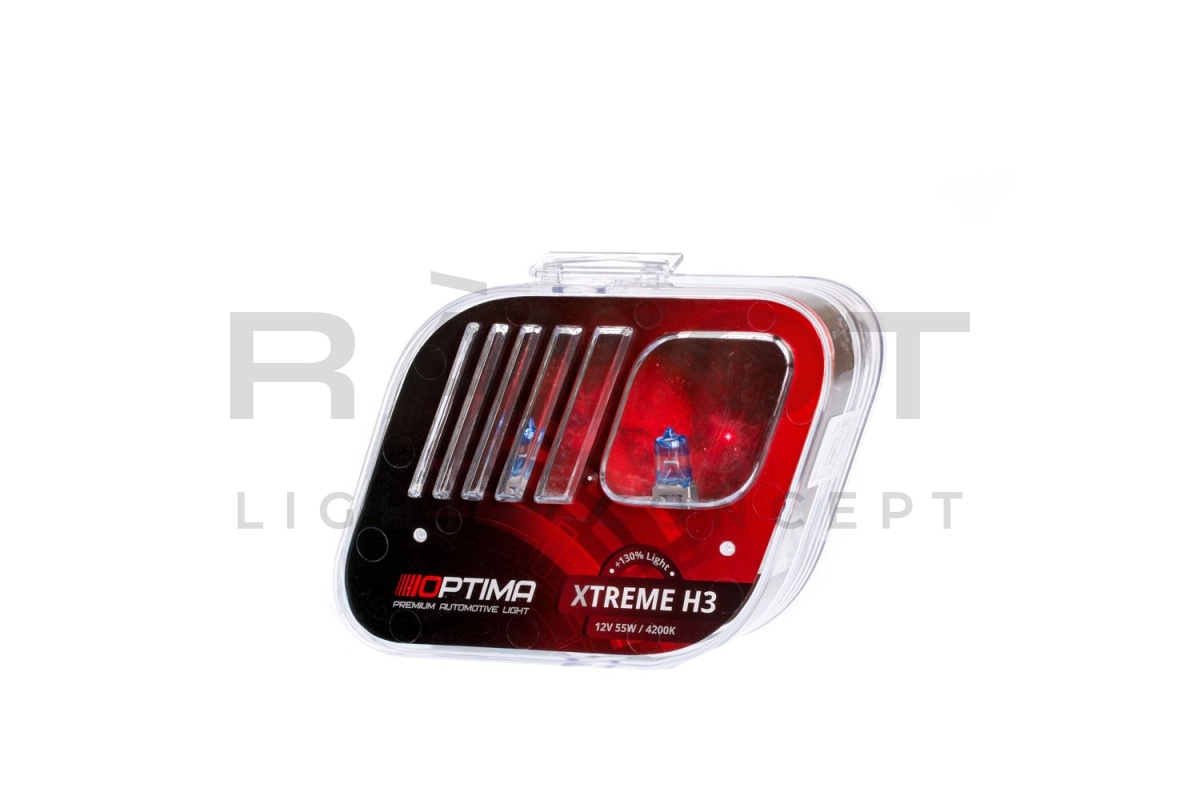 Галогенные лампы Optima Xtreme H3 +130% light 4200K, 12V, 55W