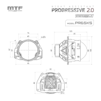 Свет. модули ближ/дал. света MTF LIGHT серия PROGRESSIVE 2.0, 12В, 55/65Вт, 5500К, 3", 2шт.