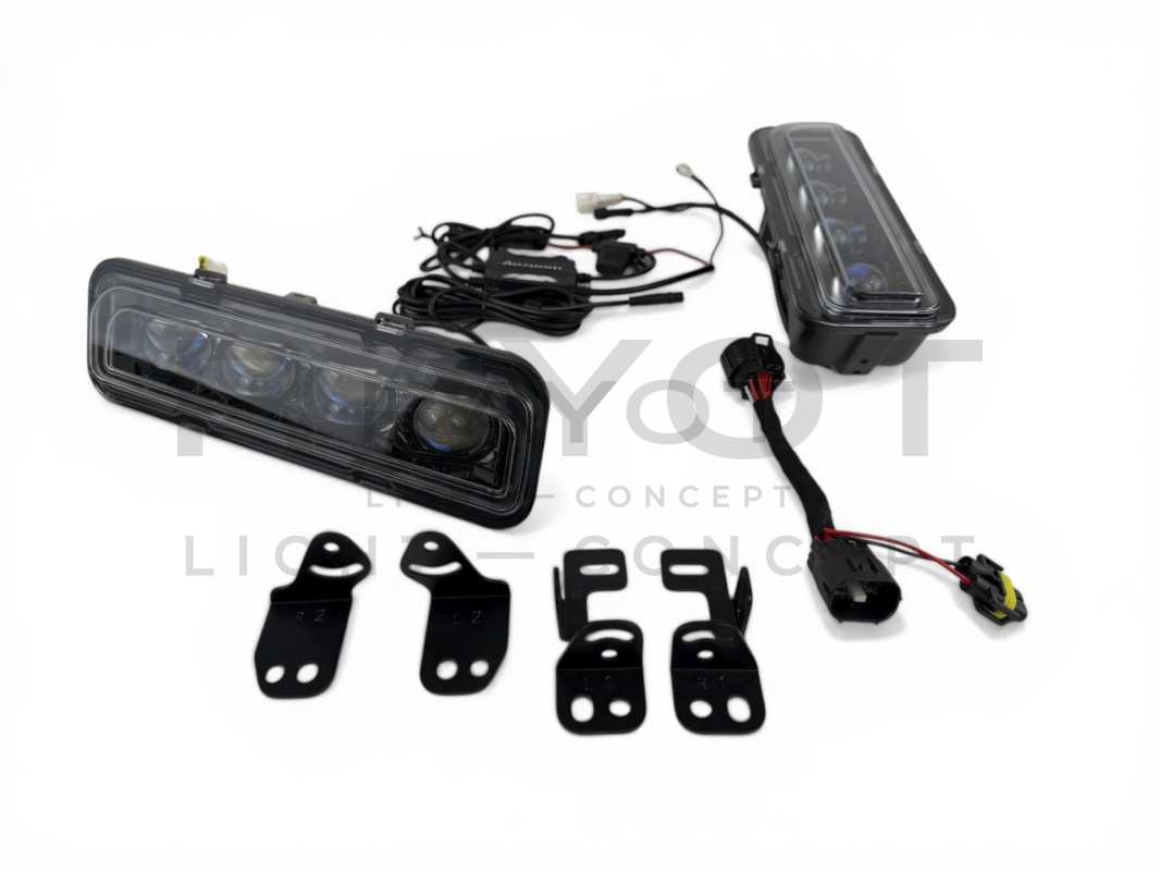 Светодиодные противотуманные модули Aozoom TANK 500, 65/90w, 3000K (комплект)