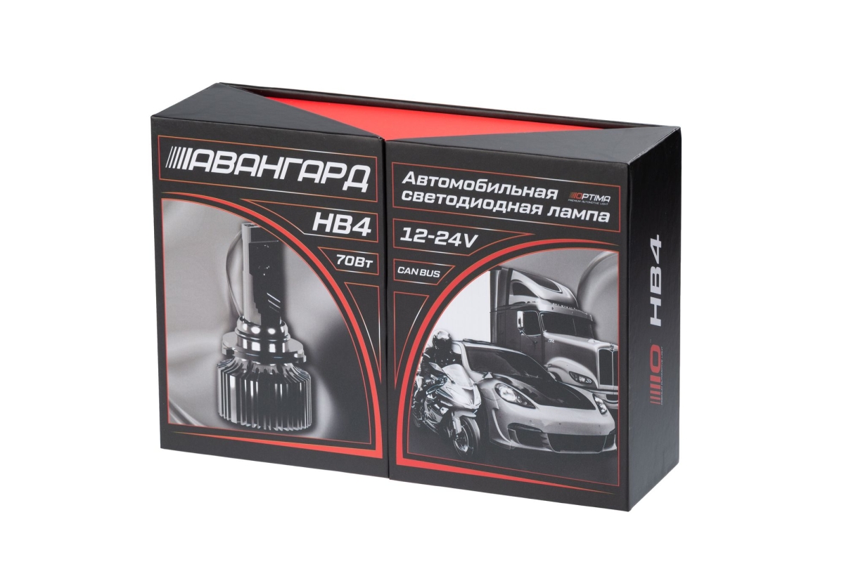 Светодиодная лампа Optima Premium LED АВАНГАРД HB4 5500K 6800Lm 12&ndash;24V 70W