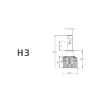 Светодиодные лампы MTF Light RETROFIT LED, H3, 3500K, 2500 лм, 30 Вт, с кулером, комплект 2 шт. Светодиодные лампы MTF Light RETROFIT LED, H3, 3500K, 2500 лм, 30 Вт, с кулером, комплект 2 шт.