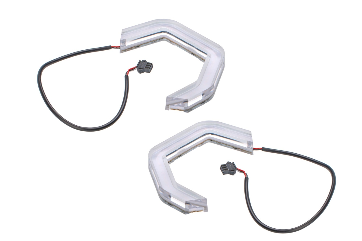 ДХО Angeley Eye B1 RUNNING G‑STYLE, 4 полукольца, 12V, 5500K/2800K (Белый+Жёлтый, компл. 4 шт)