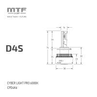 Светодиодные лампы D4S, MTF Light, CYBER LIGHT PRO, 42V, 35W, 4250lm, 6000K, кулер Светодиодные лампы D4S, MTF Light, CYBER LIGHT PRO, 42V, 35W, 4250lm, 6000K, кулер
