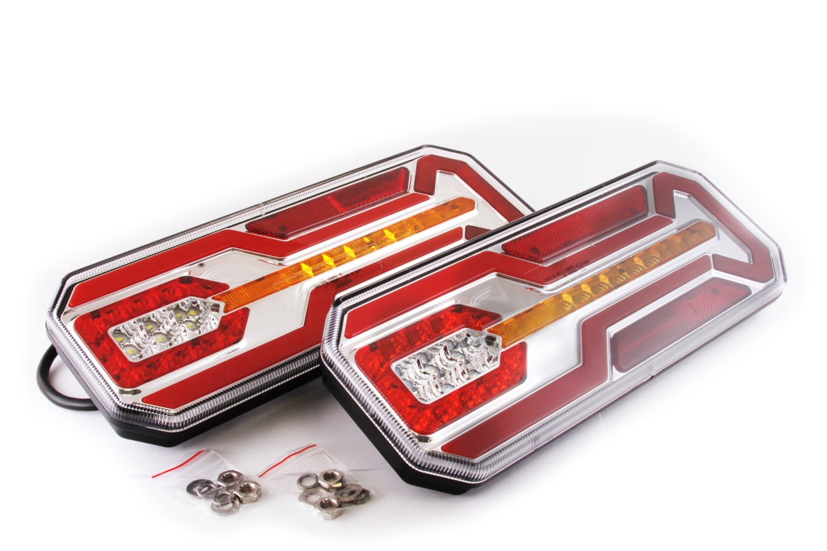 Фонари задние светодиодные MTF LIGHT габарит/стоп/ПТФ/реверс/динамич. поворот 12/24V, комплект 2шт.