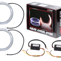 Ангельские глазки на линзу 3,0" белый+жёлтый, форма круглая