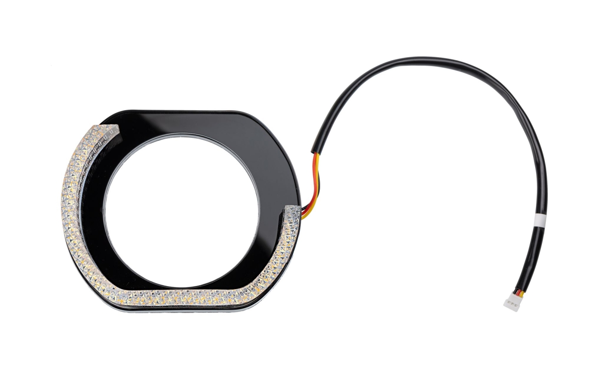 Ангельские глазки на линзу 3,0" белый+жёлтый, форма L