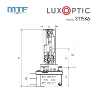Светодиодные лампы H15, MTF Light, LUXOPTIC, 12W/22W, 2200lm, 6000K, комплект Светодиодные лампы H15, MTF Light, LUXOPTIC, 12W/22W, 2200lm, 6000K, комплект