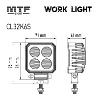Фонарь светодиодный MTF LIGHT дополнительного освещения 12/24V, 20W, 2000lm, ECE R10, квадратный, шт. Фонарь светодиодный MTF LIGHT дополнительного освещения 12/24V, 20W, 2000lm, ECE R10, квадратный, шт.