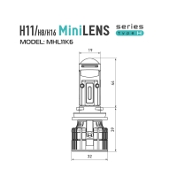 Светодиодные линзы H11/H8/H16 MTF LIGHT серии MiniLENS 12/24V, 55W, 6000K, 4000LM Светодиодные линзы H11/H8/H16 MTF LIGHT серии MiniLENS 12/24V, 55W, 6000K, 4000LM