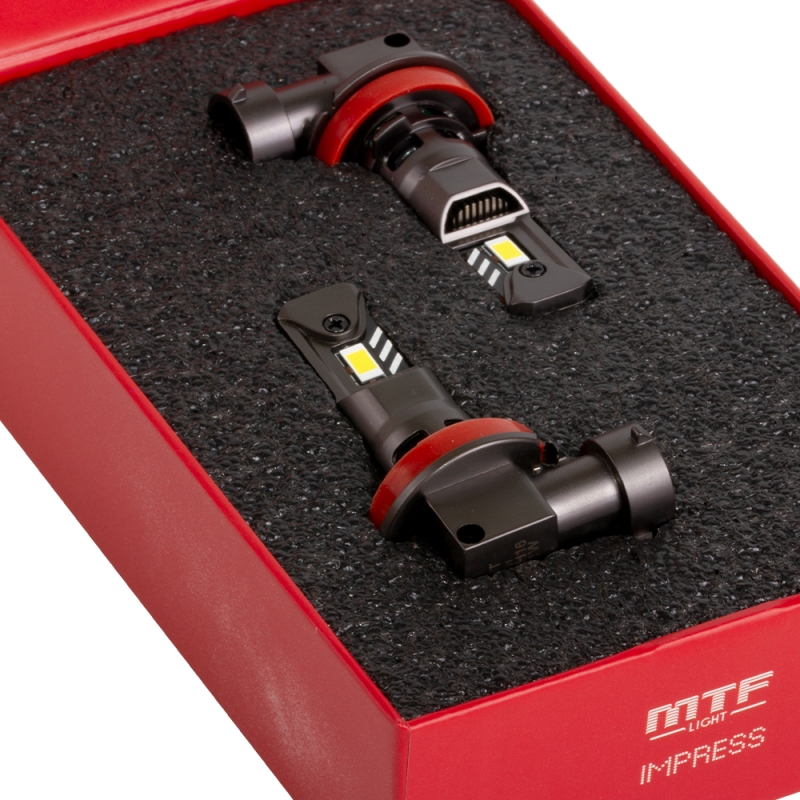 Светодиодные лампы MTF Light IMPRESS, H11/H8/H9/H16, 6000K, 2100 лм, 21 Вт, штатный размер, комплект 2 шт. Светодиодные лампы MTF Light IMPRESS, H11/H8/H9/H16, 6000K, 2100 лм, 21 Вт, штатный размер, комплект 2 шт.