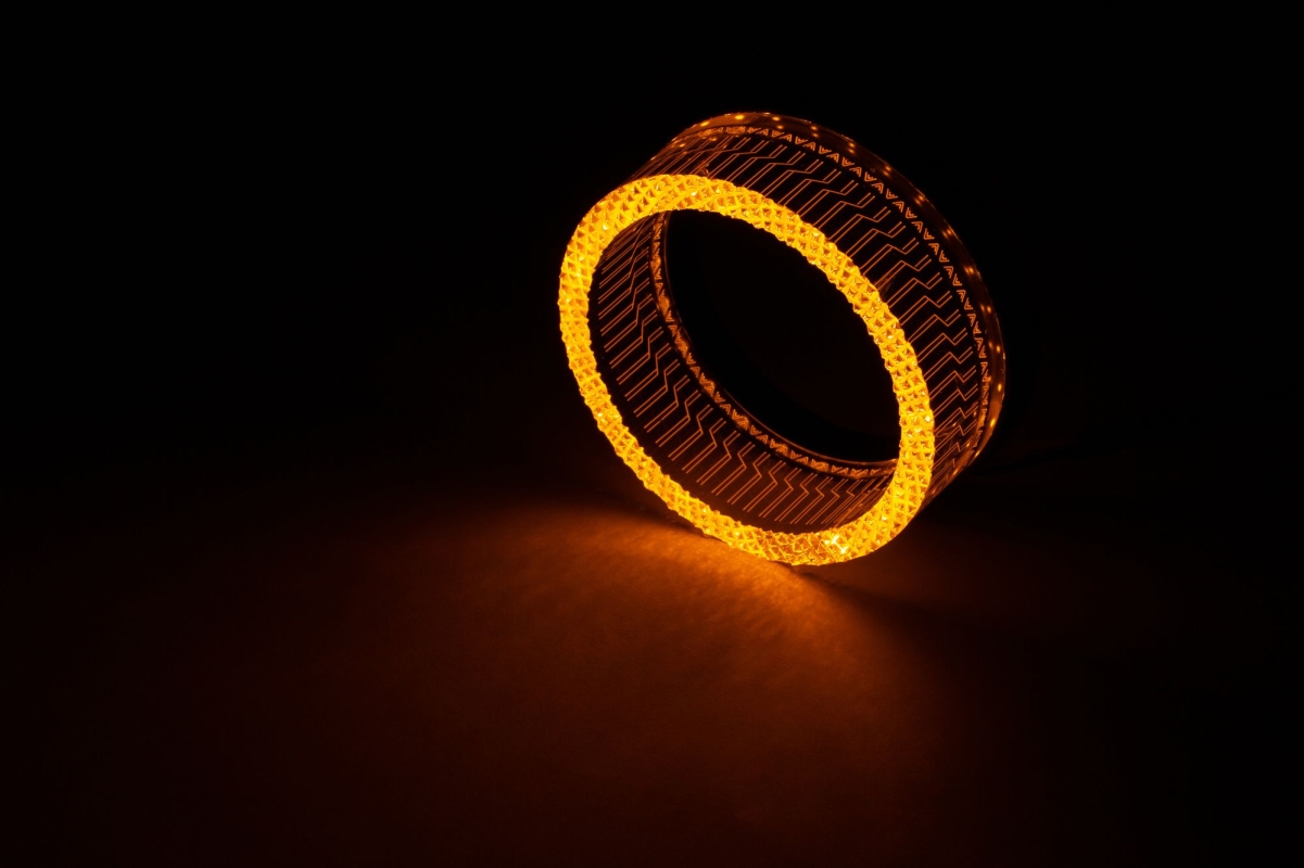 Ангельские глазки на линзу 2,5" белый+желтый