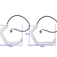 ДХО Angeley Eye B1 RUNNING G‑STYLE, 4 полукольца, 12V, 5500K/2800K (Белый+Жёлтый, компл. 4 шт)