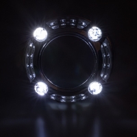 Бленда (маска) Optima Panamera Style 3.0" для линзы круглая (со сверхъяркими АГ CREE + режим притухания + режим поворотника)