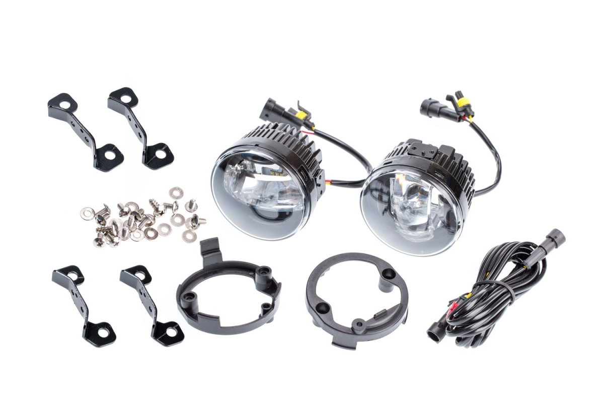 Светодиодная ПТФ Optima Fog Light 098 Nissan/Honda, 90мм, 7W/0.4W, 5500K, 12&ndash;24V ( DRL)