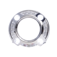 Бленда (маска) Optima Panamera Style 3.0" для линзы круглая (со сверхъяркими АГ CREE + режим притухания + режим поворотника)