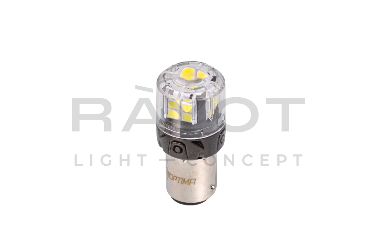 Светодиодные лампы Optima LED ОНИКС P21/5W, WHITE, 5500K, 650Lm, 12V, (BAY15D), комплект 2 шт.