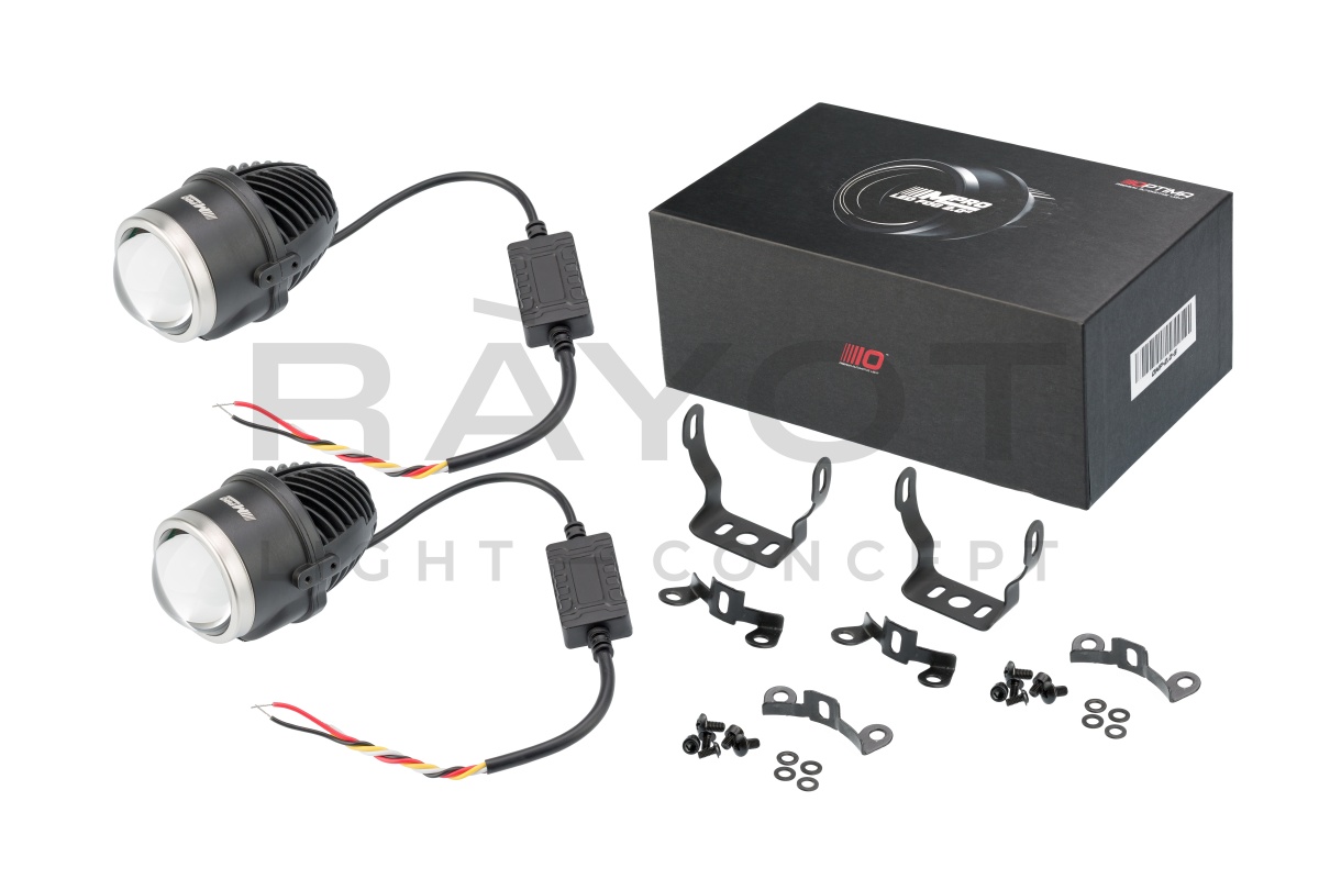 Светодиодные би-линзы Optima LED FOG Lens M-PRO 2,0", 5500K, Комплект 2 шт.