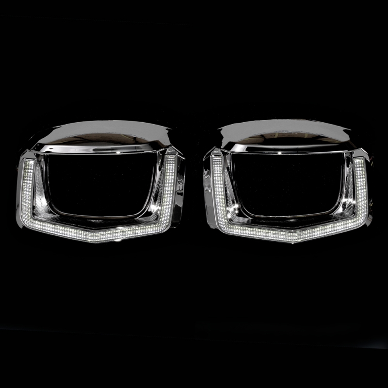 Установочный комплект MTF Light для Bi-LED линз — VW Passat 2016–2018, двойная U-форма, белая и жёлтая подсветка, комплект