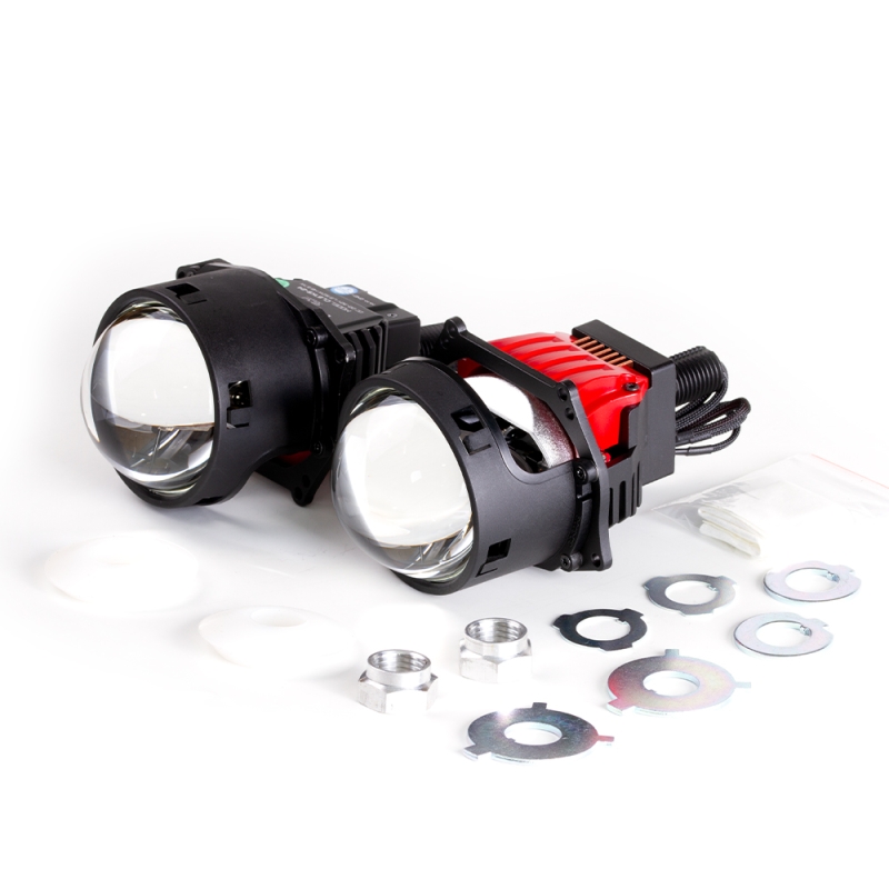 Светодиодные модули MTF Light линзованные Bi-LED серия CYBER LIGHT 2.0, 24В, ближ/дальний 52/67Вт, 5500К, 3 Светодиодные модули MTF Light линзованные Bi-LED серия CYBER LIGHT 2.0, 24В, ближ/дальний 52/67Вт, 5500К, 3", 2шт.