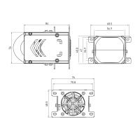 Модули MTF LIGHT линзованные BiLED, серия MaxBeam Compact, 12В, 48Вт/54Вт, 6000К, 2 дюйма, к-т 2шт.