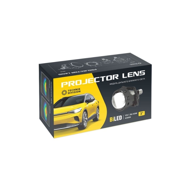 Светодиодные BiLED модули TECHNIK DIVISION, линзованные, бескорпусные, 12В, 45Вт, 4300К, 3 Светодиодные BiLED модули TECHNIK DIVISION, линзованные, бескорпусные, 12В, 45Вт, 4300К, 3", к-т.