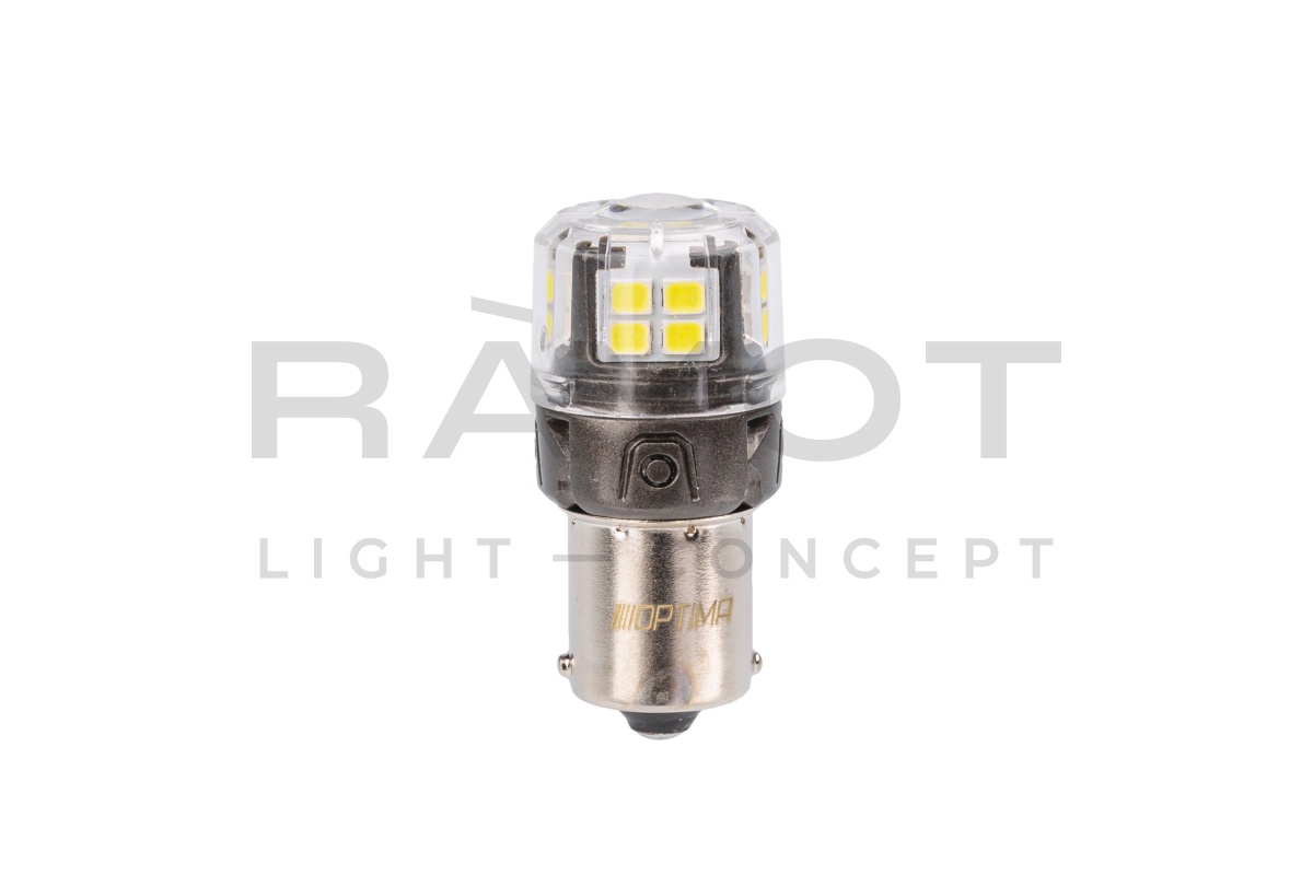 Светодиодные лампы Optima LED ОНИКС P21W, WHITE, 5500K, 650Lm, 12V, (BA15S), комплект 2 шт.