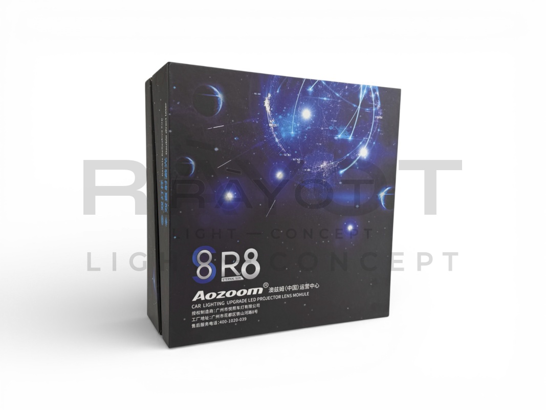 Светодиодные би-модули AOZOOM R8, 3.0", 12V, 5500K, 62/95w (комплект)