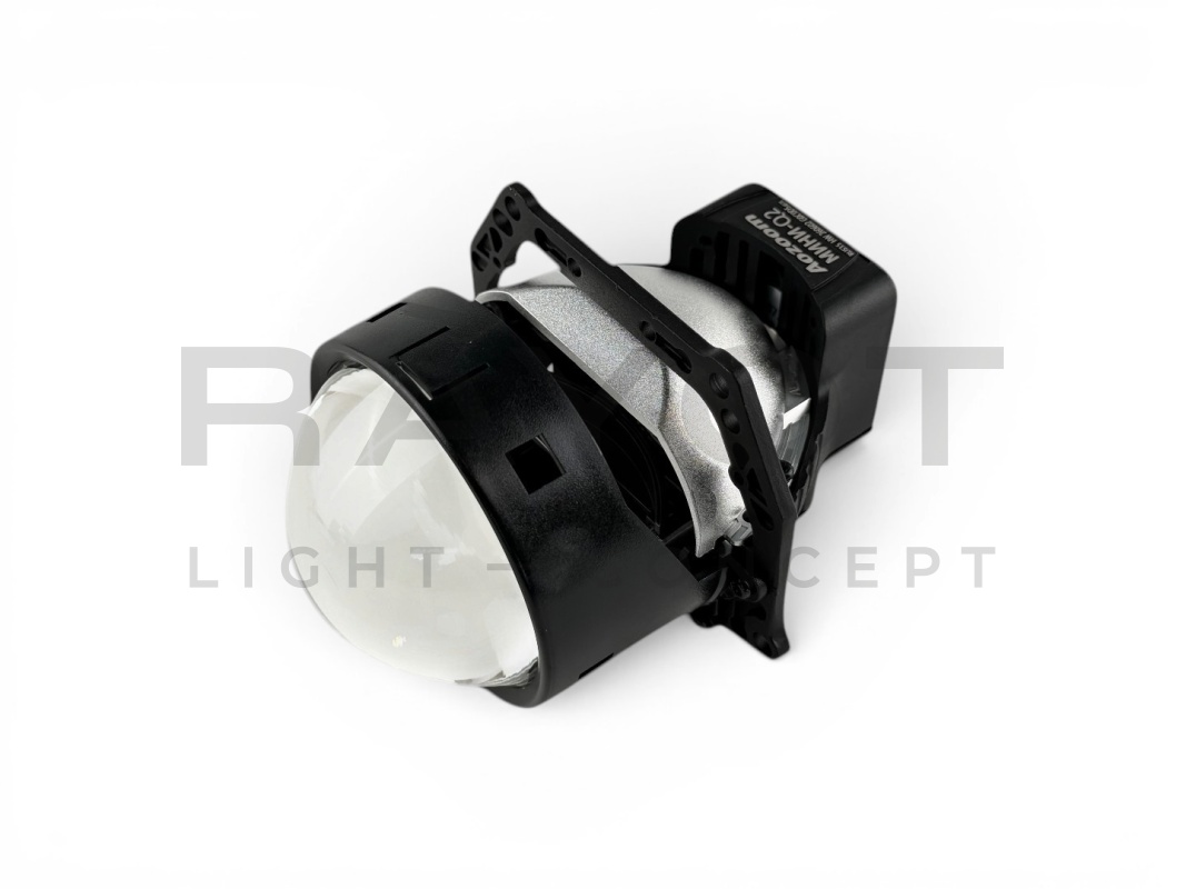 Светодиодные би-модули AOZOOM Q2 МИНИ, OEM, 3.0", 12V, 5500K, 53/62w, размытая СТГ (комплект)