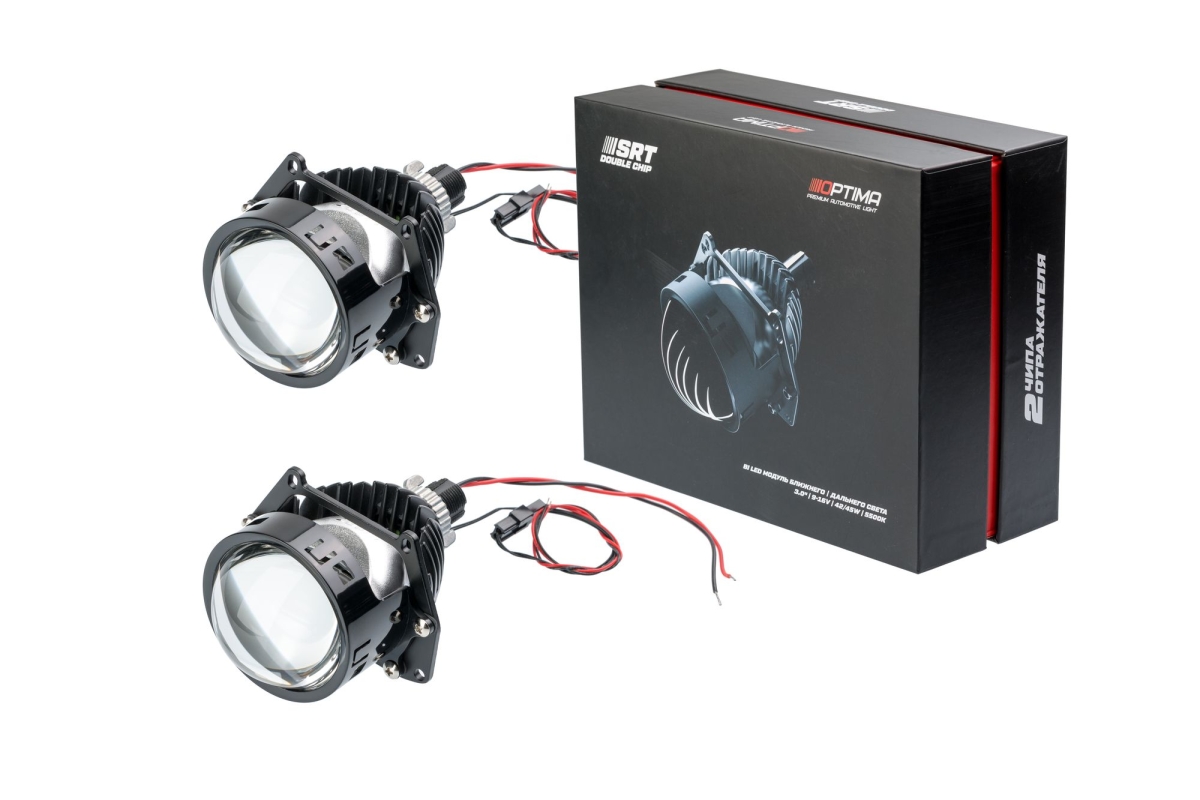 Светодиодная линза Optima Premium Bi-LED Lens SRT Double Chip 3.0"