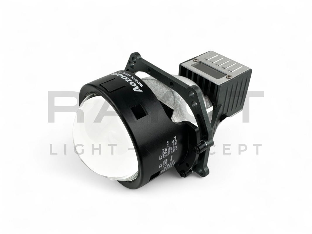 Светодиодные би-модули AOZOOM BLACK WARRIOR, 3.0", 12V, 5500K, 55/65W (комплект)